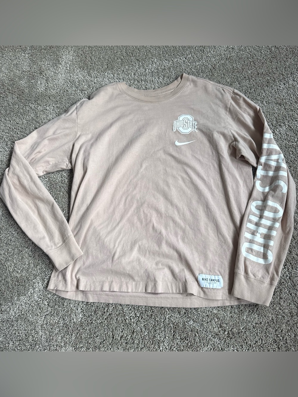 Nike Ohio State Long Sleeve Tee in Dusty Pink